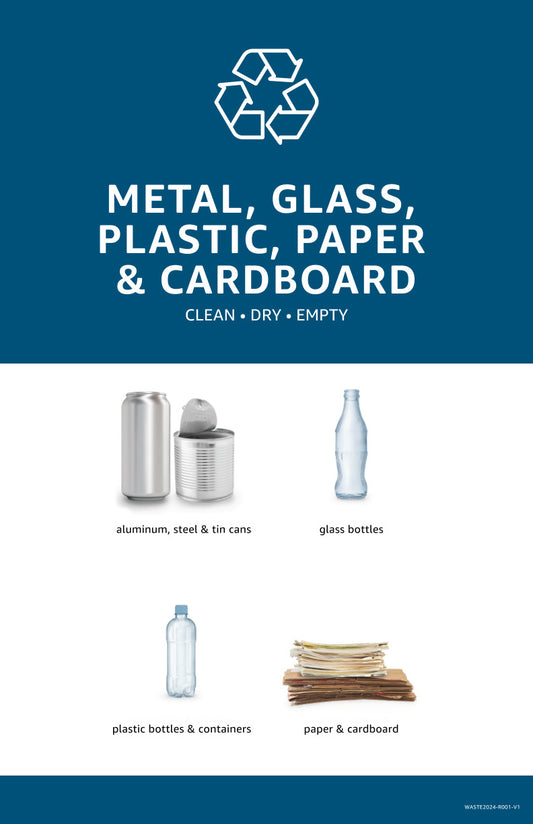 Metal, Glass, Plastic, Paper & Cardboard