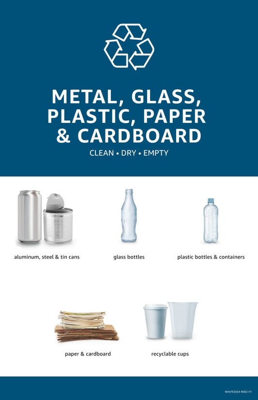 Metal, Glass, Plastic, Paper and Cardboard